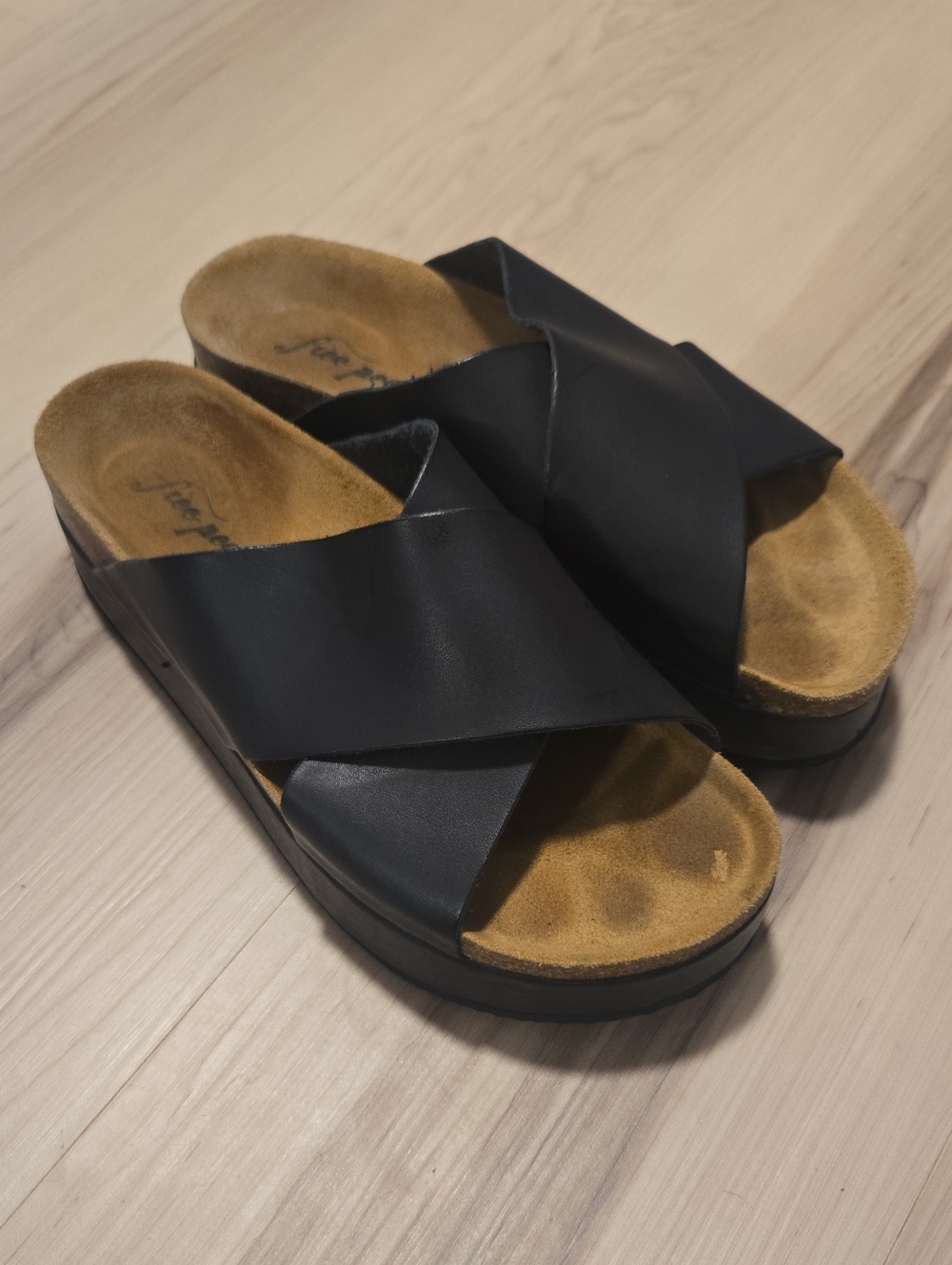 Free People Platform Slides, Size 38 (US 7.5)